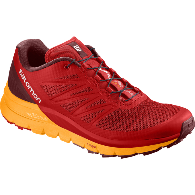 Salomon SENSE PRO MAX Zapatillas Trail Running Hombre - Rojas / Naranjas - Colombia (04961-LIDP)